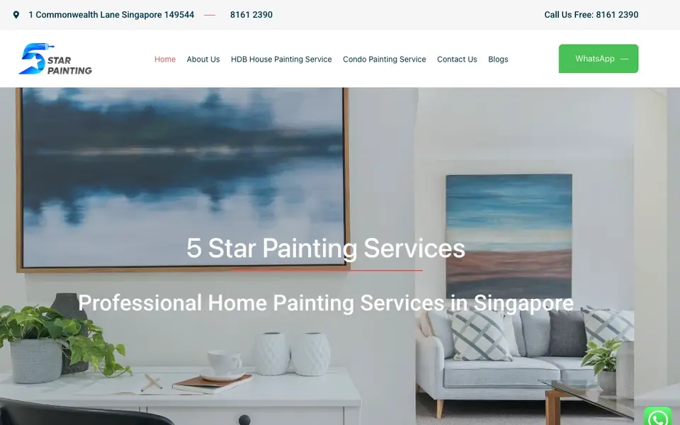 5 Star Painting website homepage, 4 Oct 2026