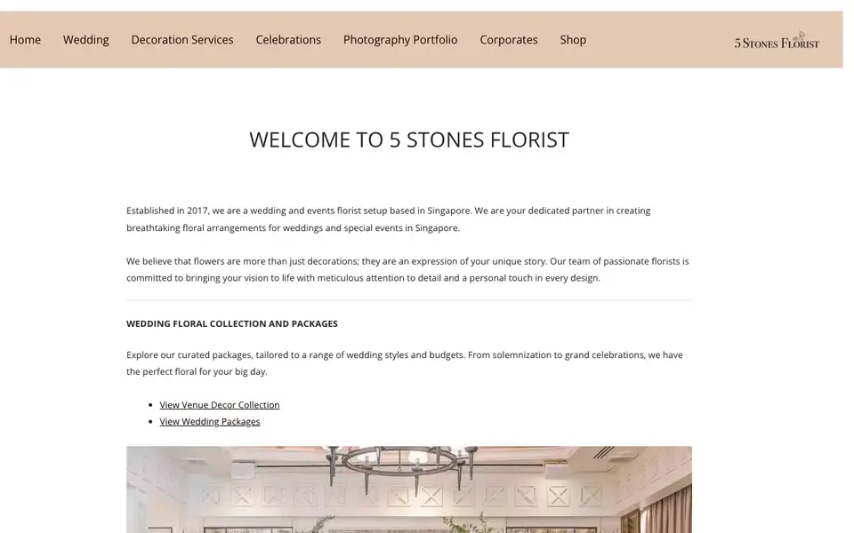 5 Stones Florist (Online Florist) website homepage, 4 Oct 2026