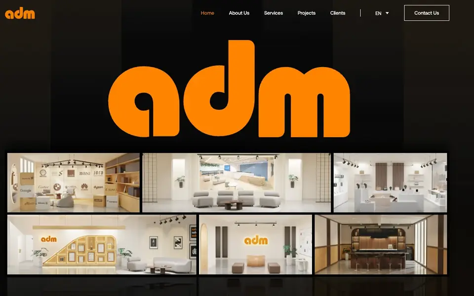 ADM Design & Build website homepage, 4 Oct 2026