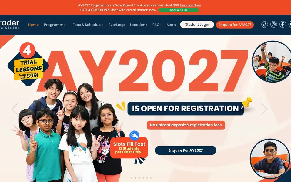 AGrader Learning Centre website homepage, 4 Oct 2026