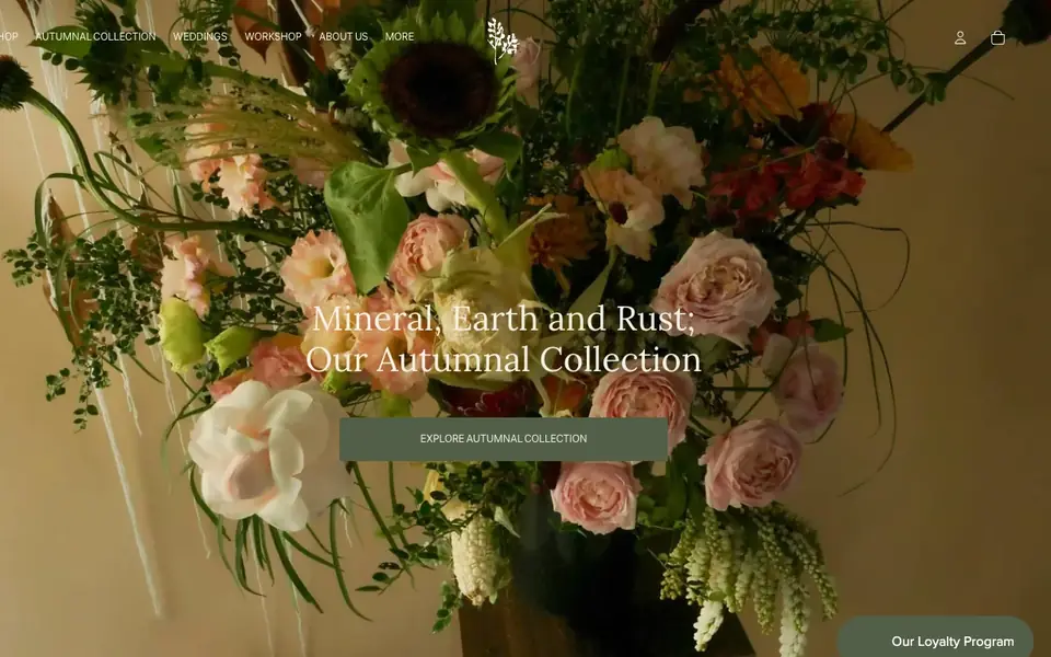 Charlotte Puxley Flowers website homepage, 4 Oct 2026