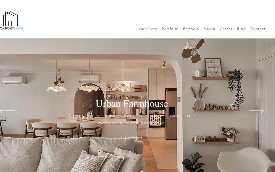 Comfort Home website homepage, 4 Oct 2026