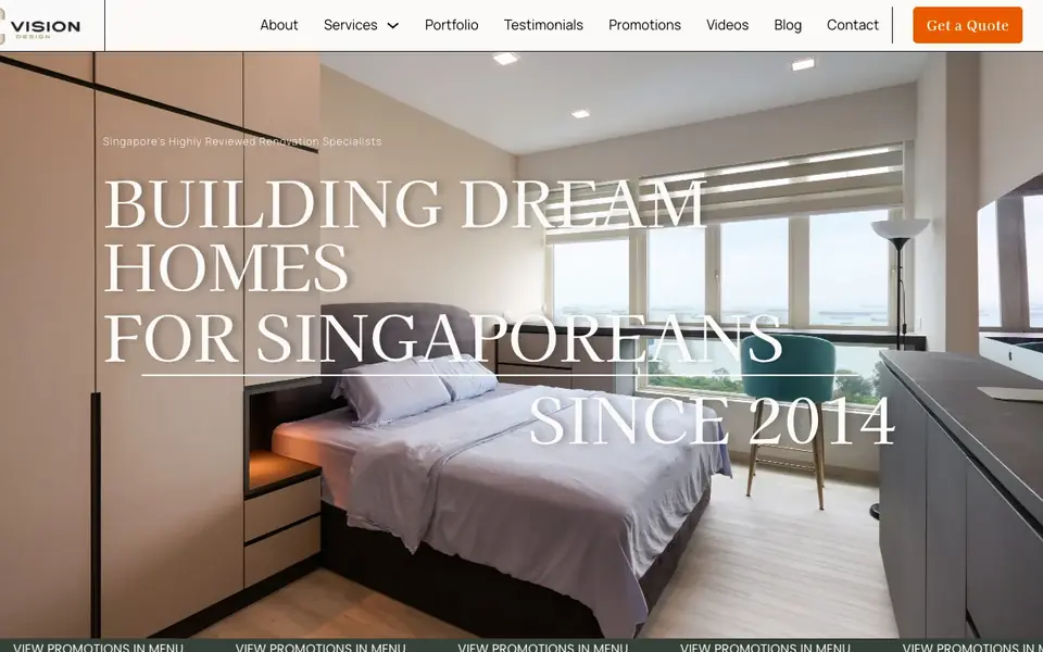 DC Vision Design website homepage, 4 Oct 2026