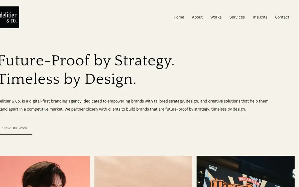 Delitier & Co website homepage, 4 Oct 2026