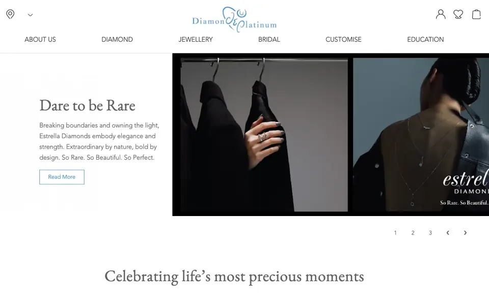 Diamond & Platinum website homepage, 4 Oct 2026