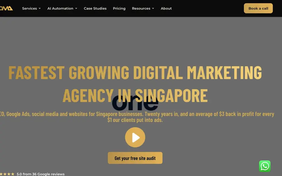 D’Marketing Agency website homepage, 4 Oct 2026