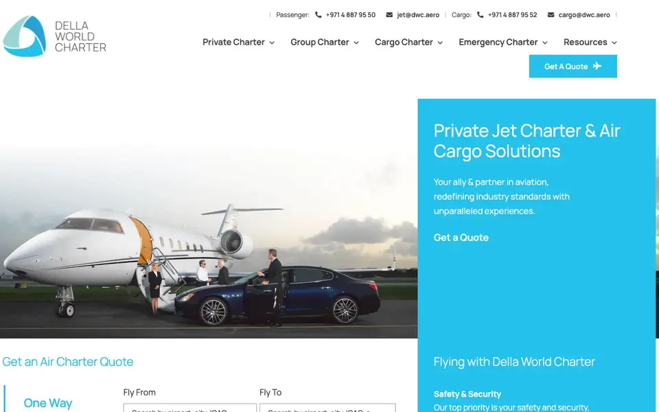 Della World Charter website homepage, 4 Oct 2026