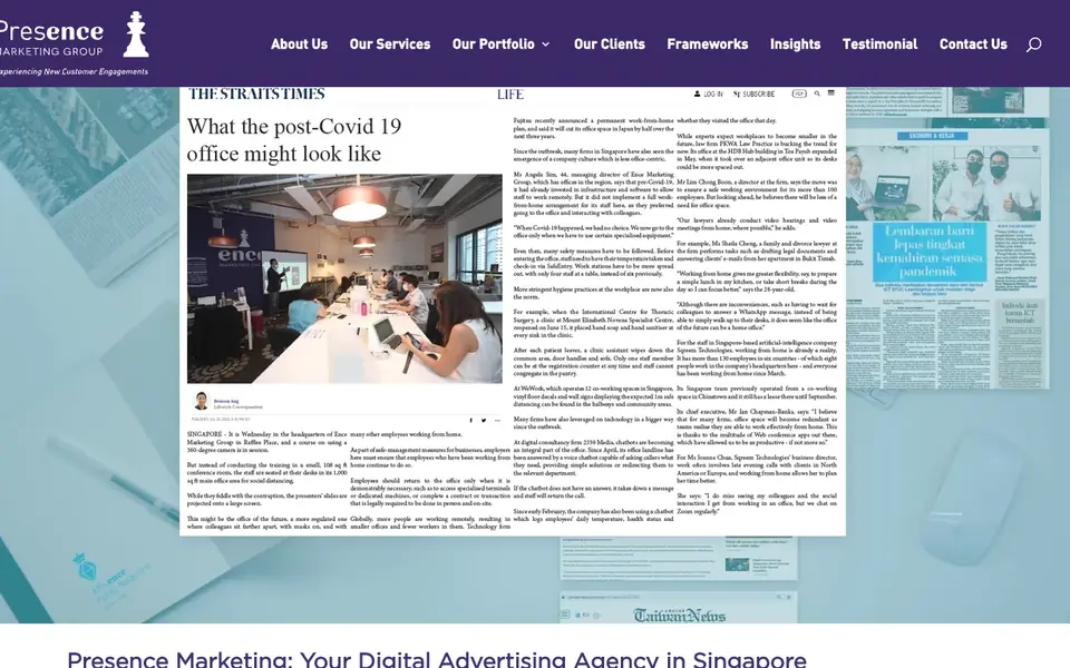ENCE Marketing Group website homepage, 4 Oct 2026
