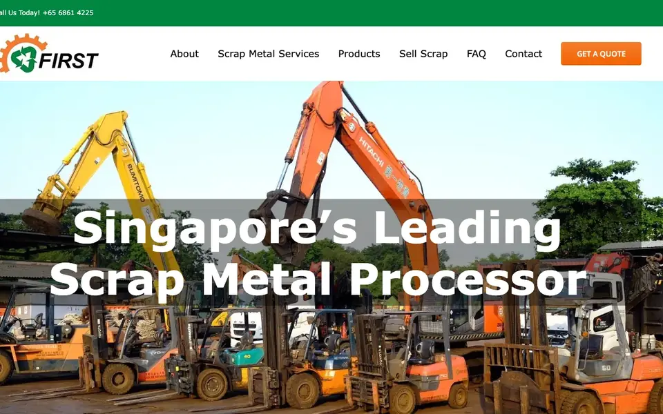 First Recycling Industries website homepage, 4 Oct 2026