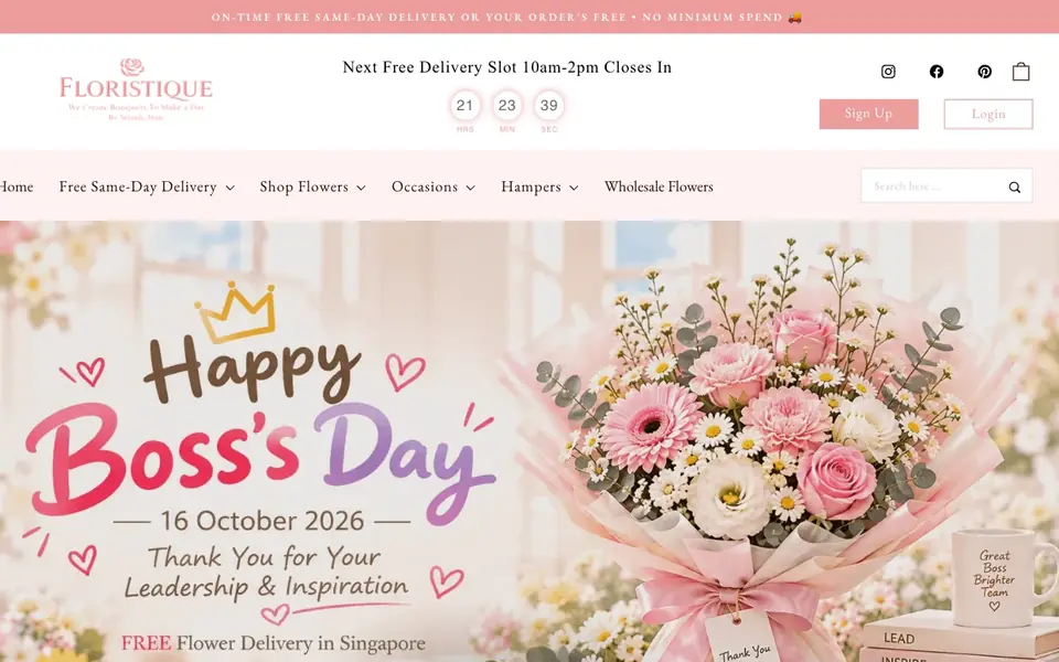 Floristique website homepage, 4 Oct 2026