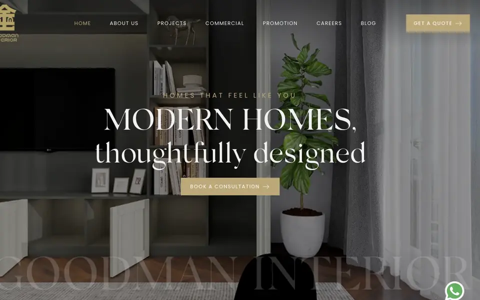 Goodman Interior website homepage, 4 Oct 2026