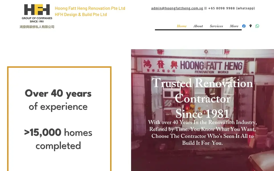 Hoong Fatt Heng website homepage, 4 Oct 2026