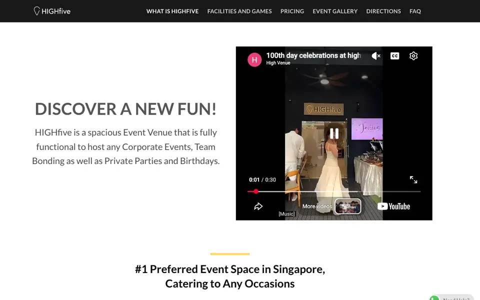 HIGHfive website homepage, 4 Oct 2026