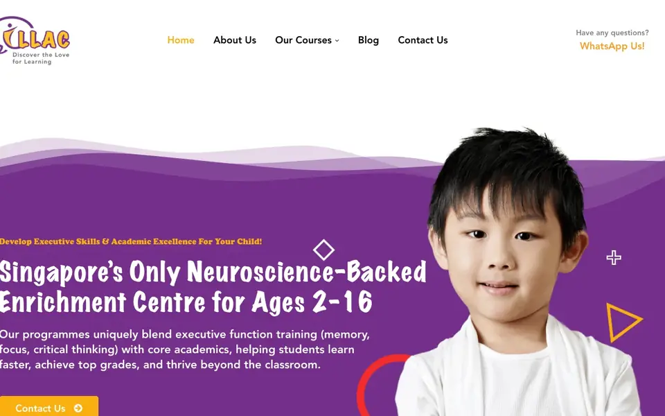 I Love Learning Achievement Center website homepage, 4 Oct 2026