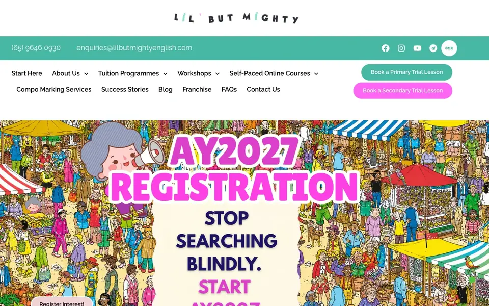 Lil’ But Mighty website homepage, 4 Oct 2026