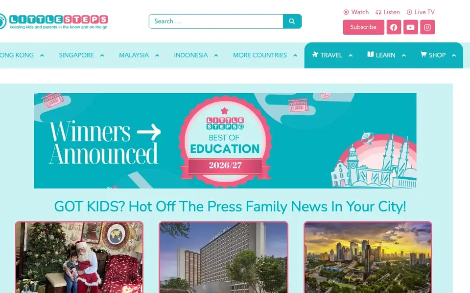 Little Steps Asia website homepage, 4 Oct 2026