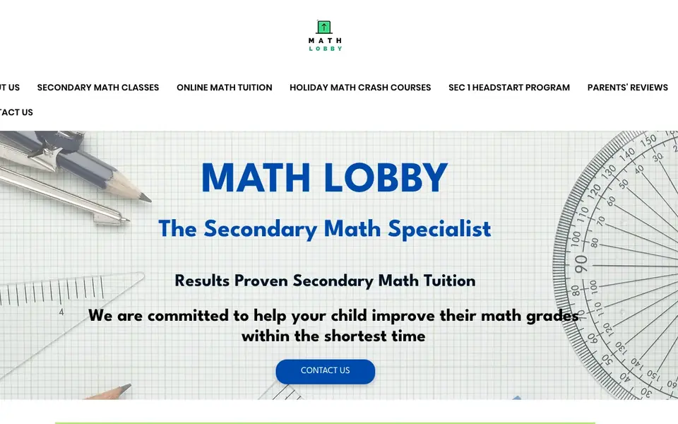 Math Lobby website homepage, 4 Oct 2026