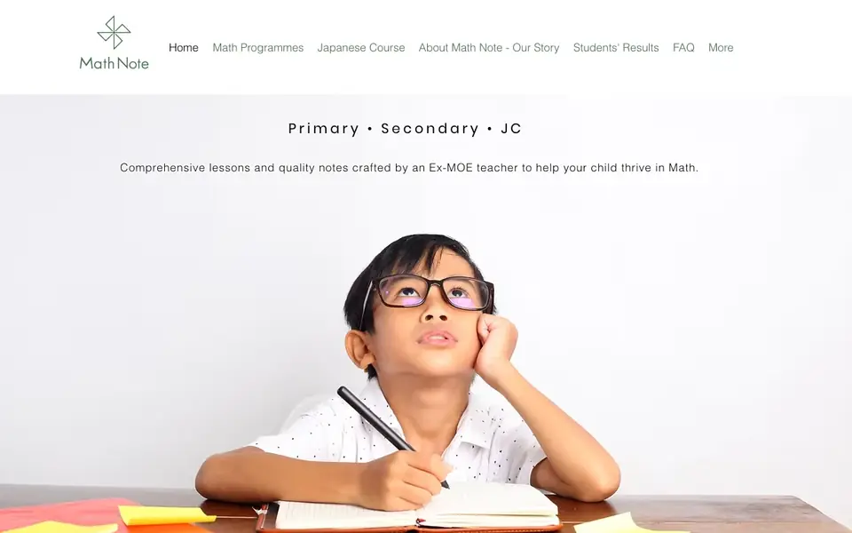 Math Note website homepage, 4 Oct 2026