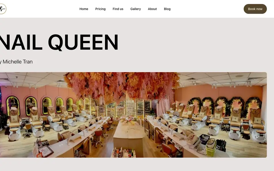 Nail Queen By Michelle Tran website homepage, 4 Oct 2026