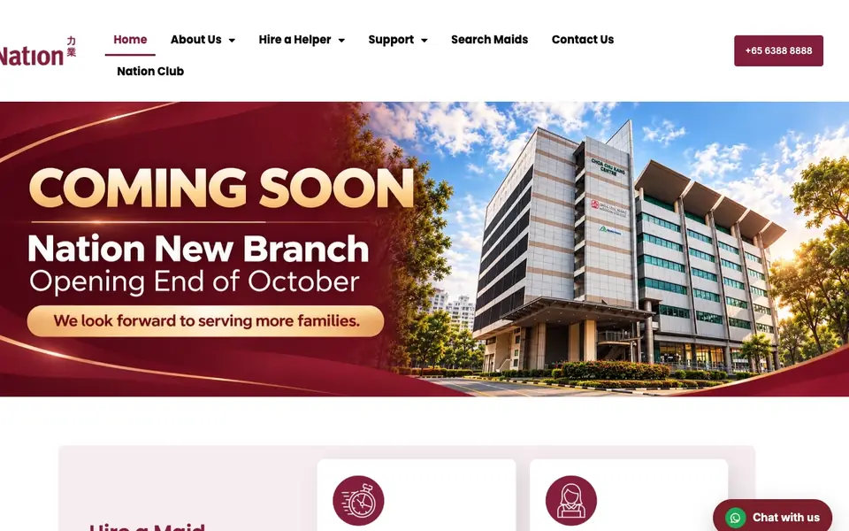Nation Human Resources website homepage, 4 Oct 2026