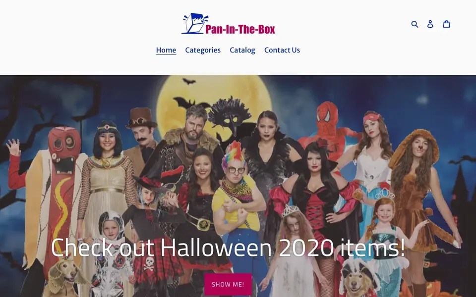 Pan-In-The-Box website homepage, 4 Oct 2026