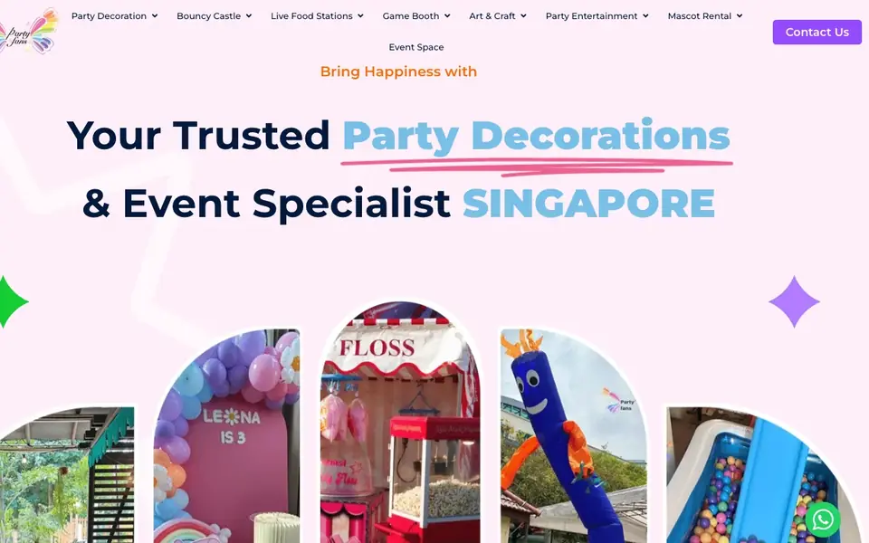 PartyFansSg website homepage, 4 Oct 2026