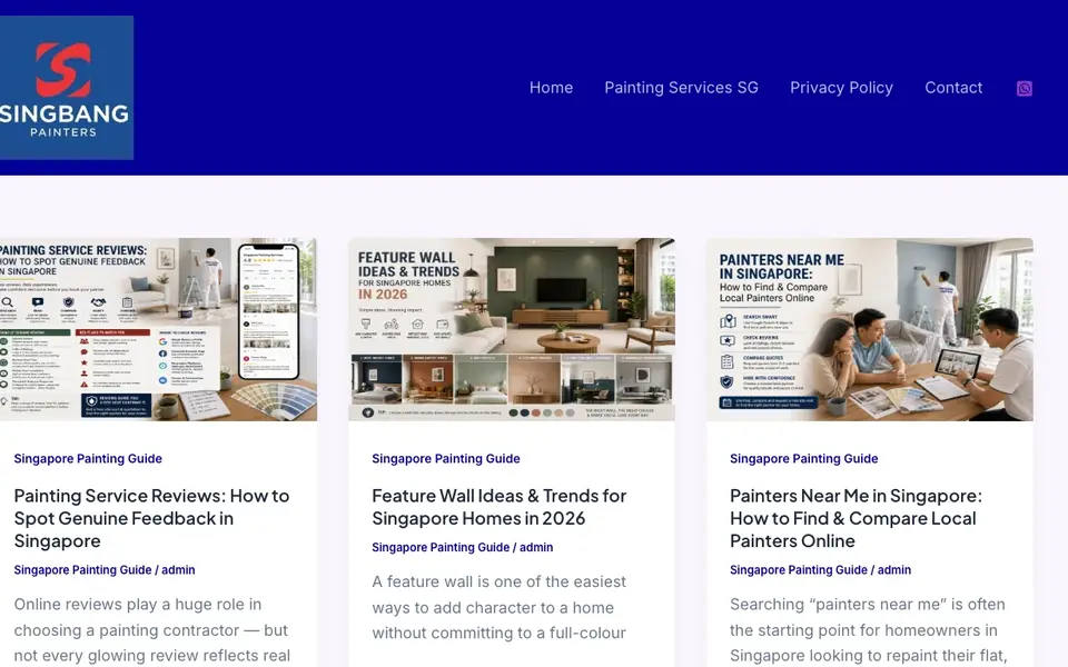 Singbang website homepage, 4 Oct 2026