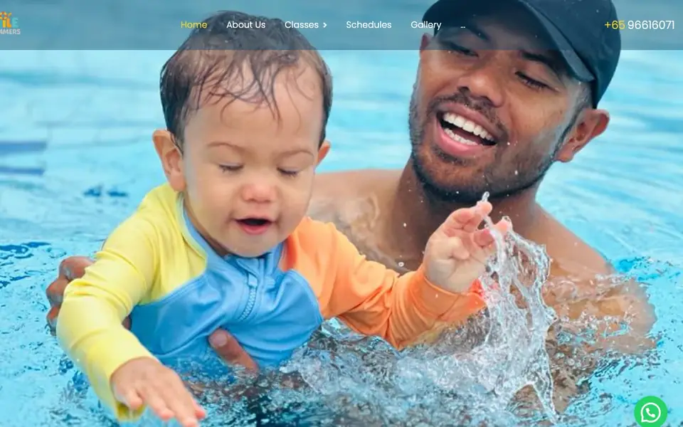 Smileswimmers website homepage, 4 Oct 2026