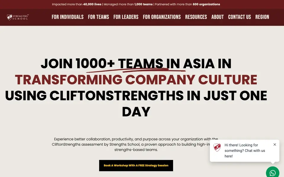 Strengths School website homepage, 4 Oct 2026