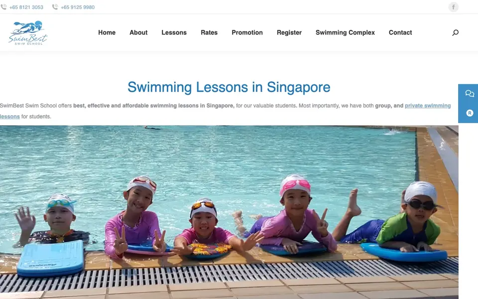 Swim Best @ Bukit Batok Swimming Complex website homepage, 4 Oct 2026
