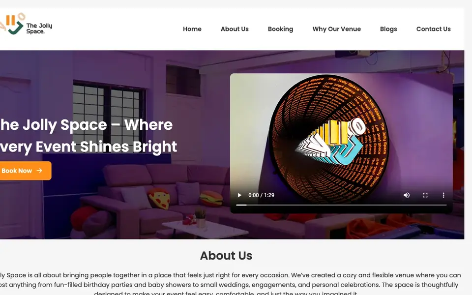 The Jolly Space website homepage, 4 Oct 2026