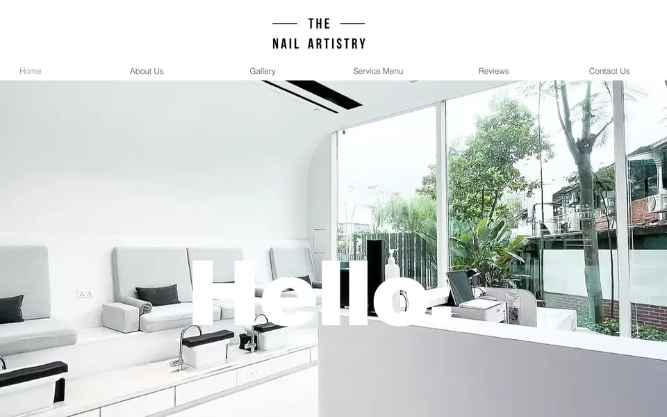 The Nail Artistry website homepage, 4 Oct 2026