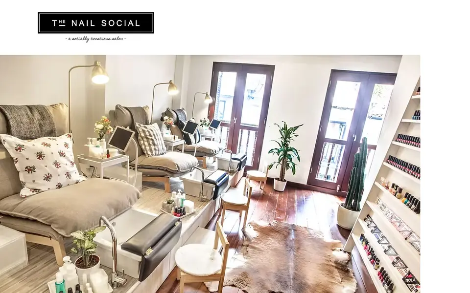 The Nail Social website homepage, 4 Oct 2026