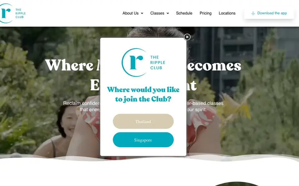 The Ripple Club website homepage, 4 Oct 2026