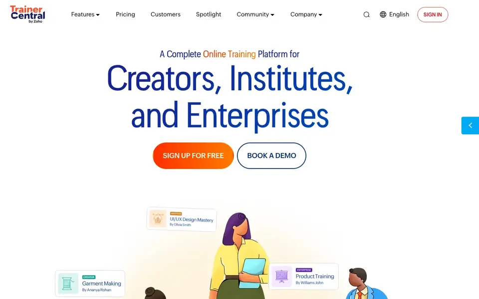 Trainer Central website homepage, 4 Oct 2026