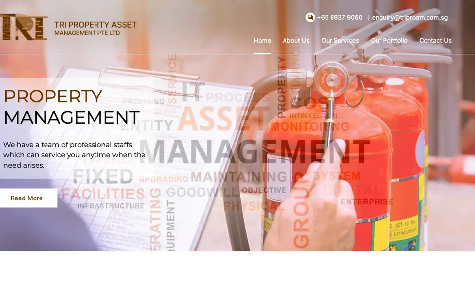 Tri Property Asset Management website homepage, 4 Oct 2026