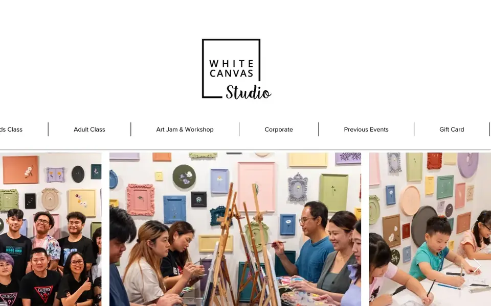 White Canvas Studio website homepage, 4 Oct 2026