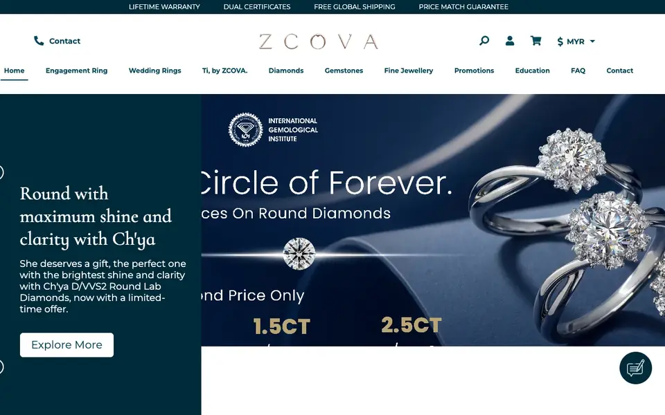 ZCOVA website homepage, 4 Oct 2026